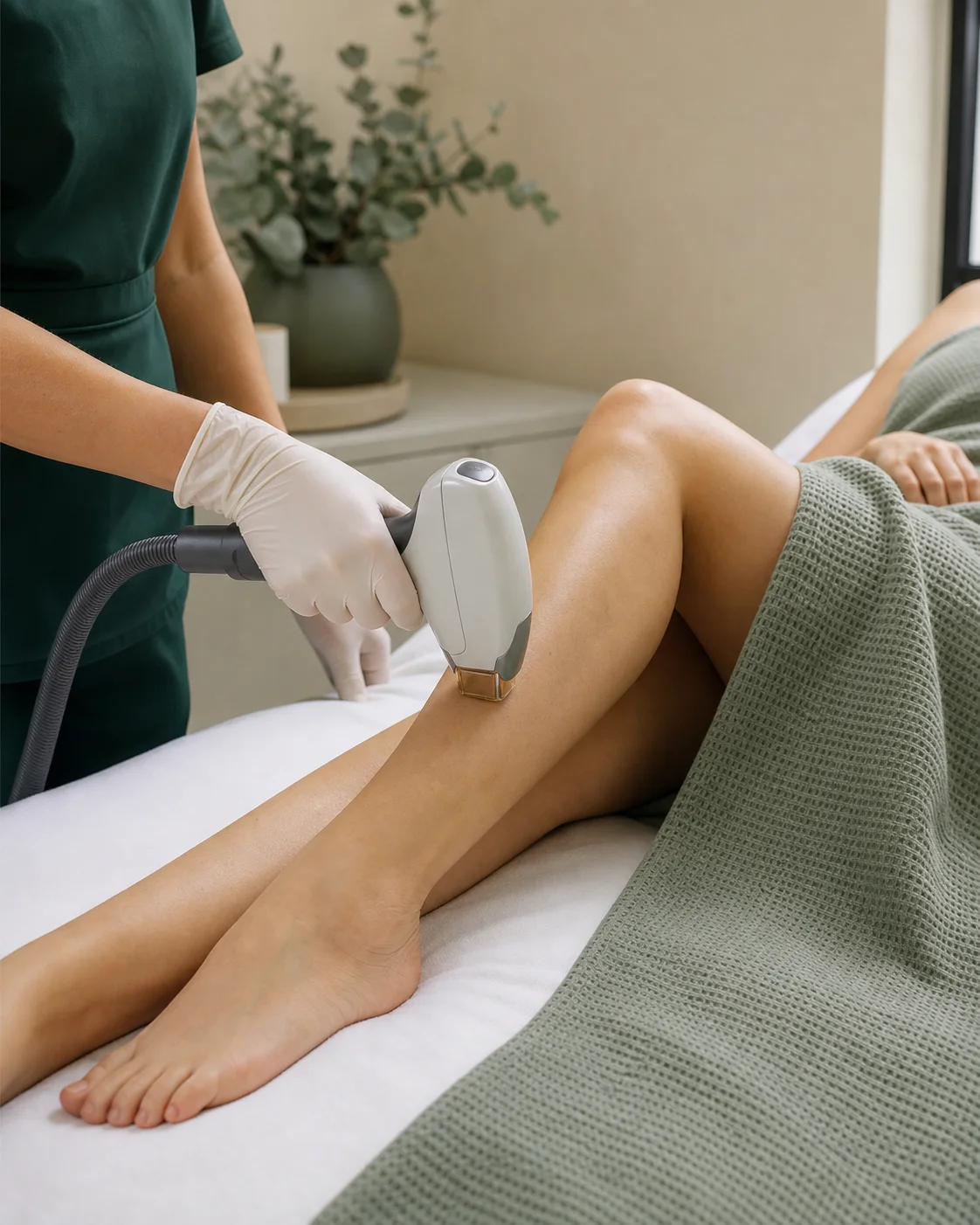 Laser hair-removal treatment concept for the Laser panel